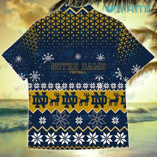 Notre Dame Hawaiian Shirt Christmas Pattern Notre Dame Gift