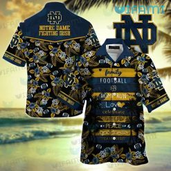 Notre Dame Hawaiian Shirt Football Love Peace Notre Dame Gift