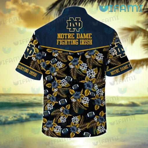 Notre Dame Hawaiian Shirt Football Love Peace Notre Dame Gift