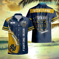Notre Dame Hawaiian Shirt Football On Fire Notre Dame Gift