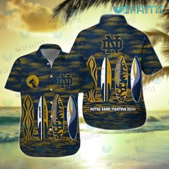 Notre Dame Hawaiian Shirt Surfboard Beach Notre Dame Gift