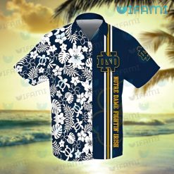 Notre Dame Hawaiian Shirt Turtle Tropical Leaf Notre Dame Gift