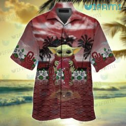 OU Hawaiian Shirt Baby Yoda Summer Beach Oklahoma Sooners Gift