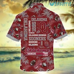 OU Hawaiian Shirt Coconut Football Pattern Oklahoma Sooners Present Back