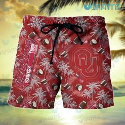 OU Hawaiian Shirt Coconut Football Pattern Oklahoma Sooners Short