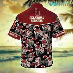 OU Hawaiian Shirt Football Love Peace Oklahoma Sooners Present Back