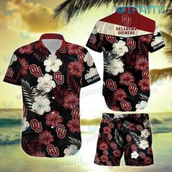 Custom OU Hawaiian Shirt Snoopy Kiss Logo Oklahoma Sooners Gift