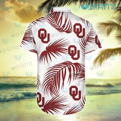 OU Hawaiian Shirt Palm Leaf Pattern Oklahoma Sooners Present Back
