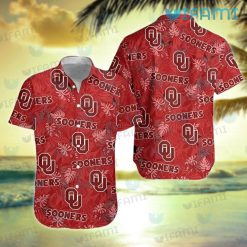 OU Hawaiian Shirt Palm Leaves Pattern Oklahoma Sooners Gift