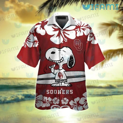 OU Hawaiian Shirt Snoopy Smile Surfboard Oklahoma Sooners Gift