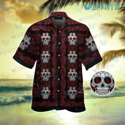 OU Hawaiian Shirt Sugar Skull Pattern Oklahoma Sooners Gift