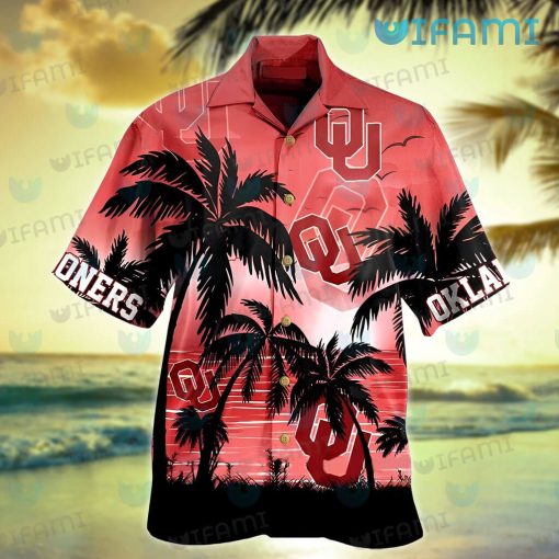 OU Hawaiian Shirt Sunset Summer Beach Oklahoma Sooners Gift