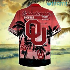 OU Hawaiian Shirt Sunset Summer Beach Oklahoma Sooners Present Back