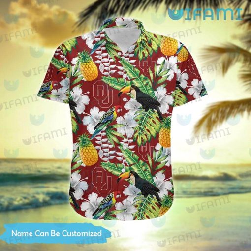 OU Hawaiian Shirt Toucan Rosella Pineapple Custom Oklahoma Sooners Gift