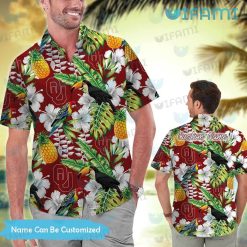 OU Hawaiian Shirt Toucan Rosella Pineapple Custom Oklahoma Sooners Present Men