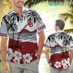 Oklahoma Sooners Hawaiian Shirt Tropical Beach OU Sooners Gift