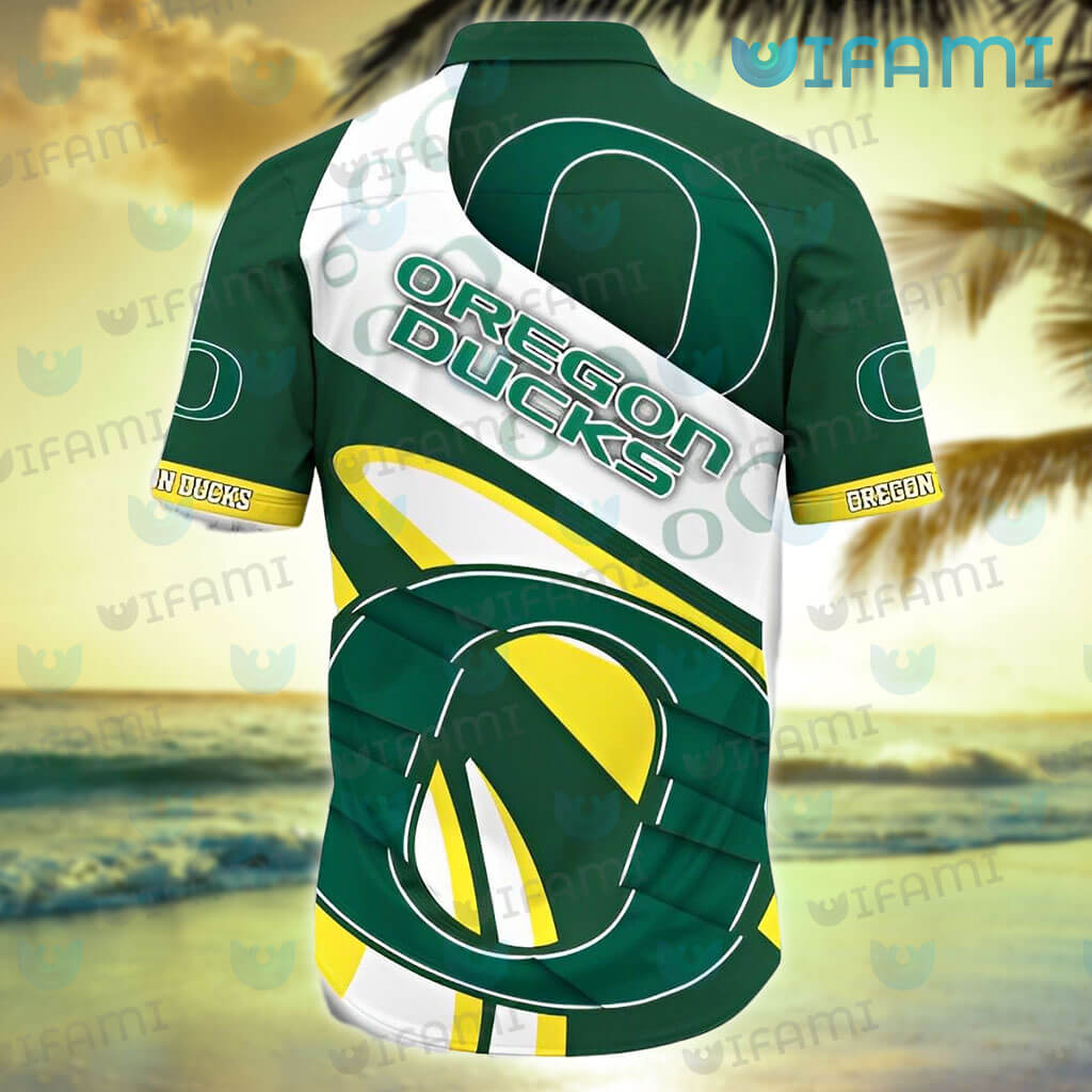 NCAA Oregon Ducks Hawaiian Shirt Game Logo Gift For New Grandpa