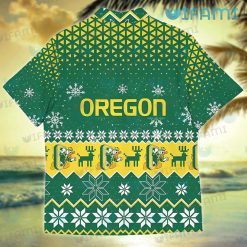 Oregon Ducks Hawaiian Shirt Christmas Pattern Oregon Ducks Present Back