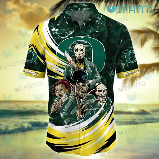 Oregon Ducks Hawaiian Shirt Chucky Jigsaw Jason Freddy Oregon Ducks Gift