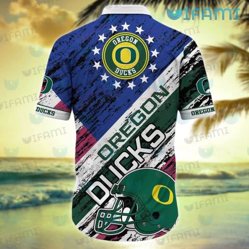 Oregon Ducks Hawaiian Shirt Football Helmet Oregon Ducks Gift