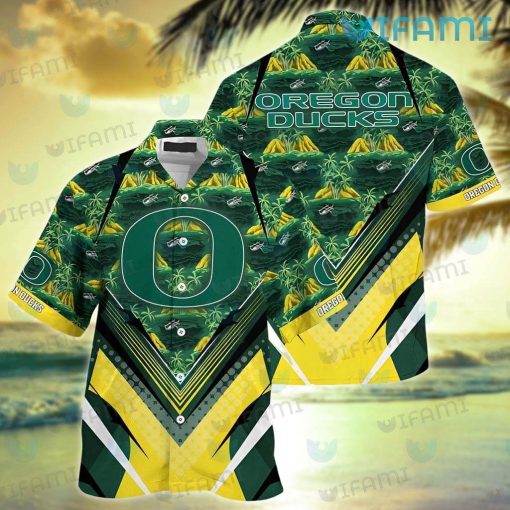 Oregon Ducks Hawaiian Shirt Kayak Island Pattern Oregon Ducks Gift