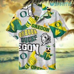 Oregon Ducks Hawaiian Shirt Logo Pattern Oregon Ducks Gift