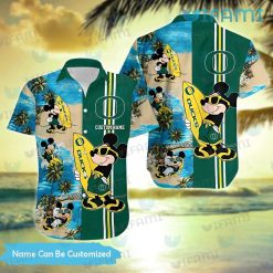 Oregon Ducks Hawaiian Shirt Mickey Surfing Beach Custom Oregon Ducks Gift