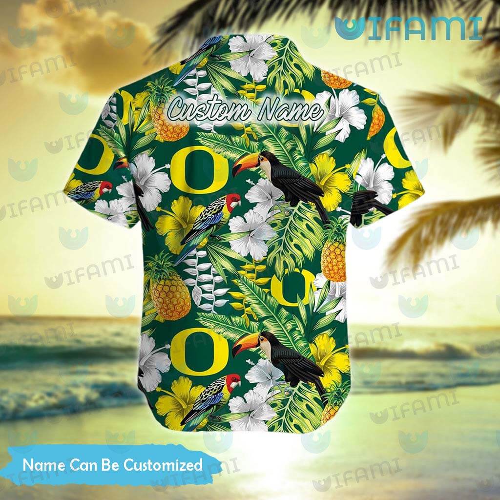 Oregon Ducks Hawaiian Shirt Parrot Toucan Pineapple Custom Oregon Ducks Gift