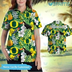 Oregon Ducks Hawaiian Shirt Parrot Toucan Pineapple Custom Oregon Ducks Present Women