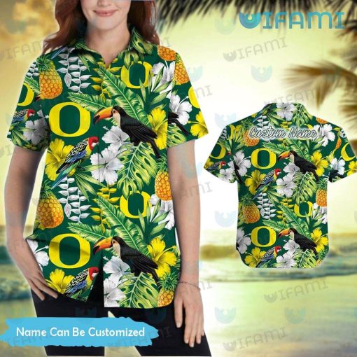 Oregon Ducks Hawaiian Shirt Parrot Toucan Pineapple Custom Oregon Ducks Gift