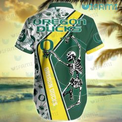 Oregon Ducks Hawaiian Shirt Skeleton Dancing Oregon Ducks Present Back