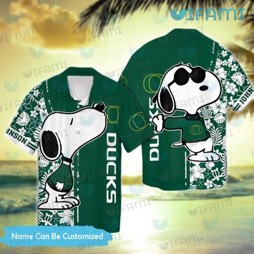 Oregon Ducks Hawaiian Shirt Snoopy Kiss Logo Custom Oregon Ducks Gift