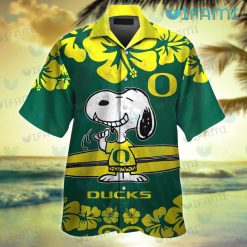 Oregon Ducks Hawaiian Shirt Snoopy Smile Surfboard Oregon Ducks Gift