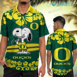 Oregon Ducks Hawaiian Shirt Snoopy Smile Surfboard Oregon Ducks Present Men