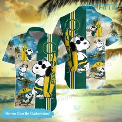 Oregon Ducks Hawaiian Shirt Snoopy Surfing Beach Custom Oregon Ducks Present