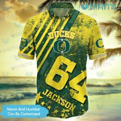 Oregon Ducks Hawaiian Shirt Stripe Grunge Pattern Custom Oregon Ducks Present