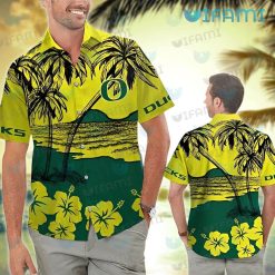 Oregon Ducks Hawaiian Shirt Tropical Beach Oregon Ducks Present