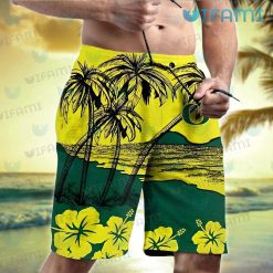 Oregon Ducks Hawaiian Shirt Tropical Beach Oregon Ducks Short