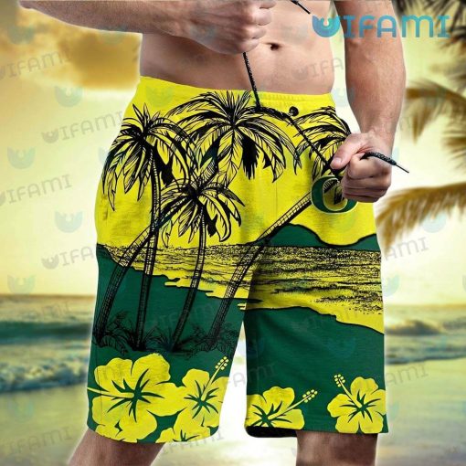 Oregon Ducks Hawaiian Shirt Tropical Beach Oregon Ducks Gift