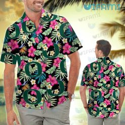 Oregon Ducks Hawaiian Shirt Tropical Flower Oregon Ducks Present Men