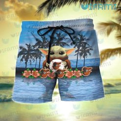Orioles Hawaiian Shirt Baby Yoda Summer Beach Baltimore Orioles Short