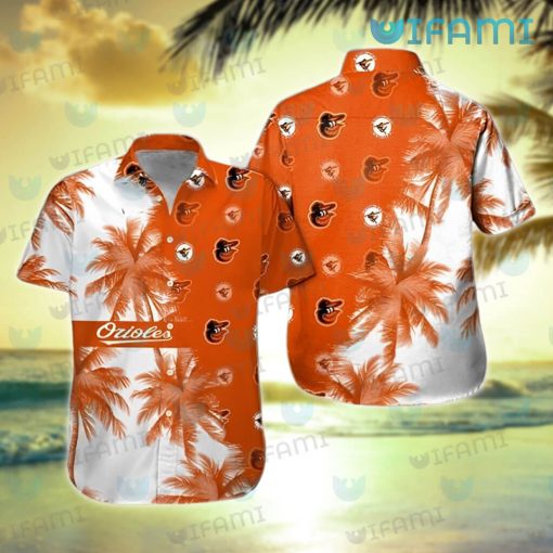 Orioles Hawaiian Shirt Coconut Tree Logo Baltimore Orioles Gift