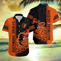 Orioles Hawaiian Shirt Grunge Pattern Baltimore Orioles Gift