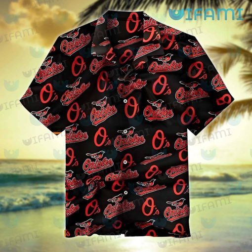 Orioles Hawaiian Shirt Logo Pattern Baltimore Orioles Gift