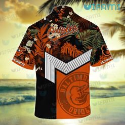 Orioles Hawaiian Shirt Plumeria Tropical Leaves Baltimore Orioles Gift