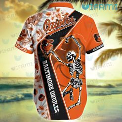 Orioles Hawaiian Shirt Skeleton Dancing Baltimore Orioles present
