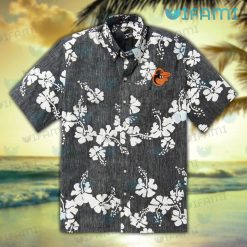 Orioles Hawaiian Shirt White Hibiscus Pattern Baltimore Orioles Gift