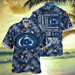 Penn State Hawaiian Shirt Coconut Football Pattern Penn State Gift