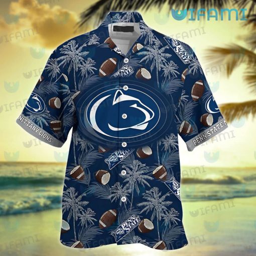 Penn State Hawaiian Shirt Coconut Football Pattern Penn State Gift