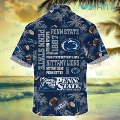 Penn State Hawaiian Shirt Coconut Football Pattern Penn State Present Back